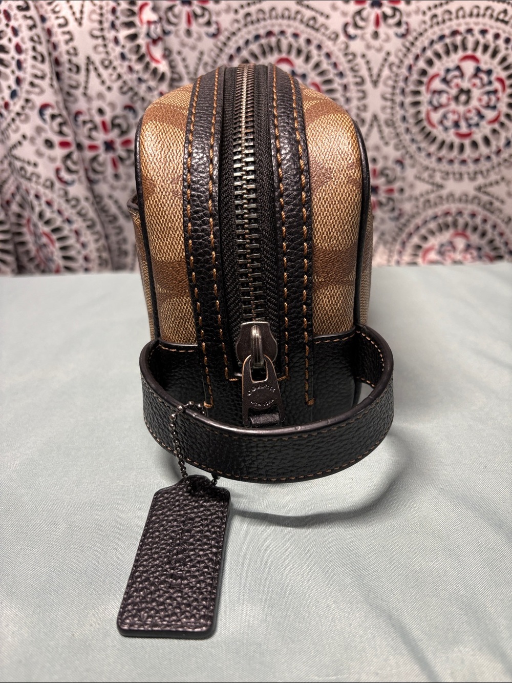 Coach Signature Varsity Stripe Dopp Kit / Toiletry Bag - Picture 3 of 13